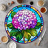 Hydrangea Circular Glass Suncatcher Worktop Saver